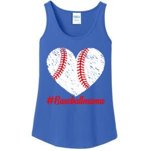 Mothers Day Distressed Baseball Mama Heart Mom Mama Gift Ladies Essential Tank