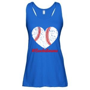 Mothers Day Distressed Baseball Mama Heart Mom Mama Gift Ladies Essential Flowy Tank