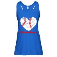 Mothers Day Distressed Baseball Mama Heart Mom Mama Gift Ladies Essential Flowy Tank