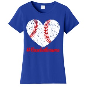 Mothers Day Distressed Baseball Mama Heart Mom Mama Gift Women's T-Shirt