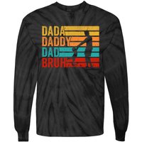 Men Dada Daddy Dad Bruh Fathers Day Vintage Funny Father Tie-Dye Long Sleeve Shirt