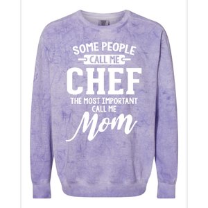 Mothers Day Design Chef Mom Gift Colorblast Crewneck Sweatshirt