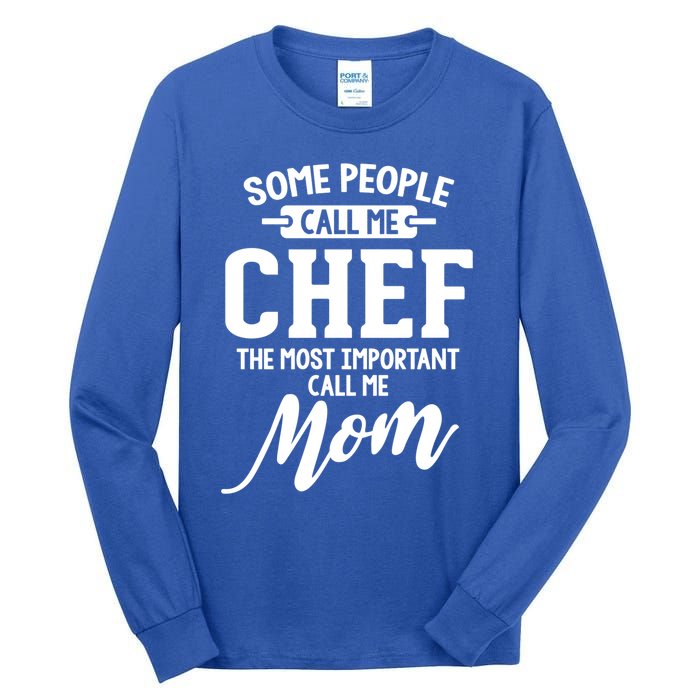 Mothers Day Design Chef Mom Gift Tall Long Sleeve T-Shirt