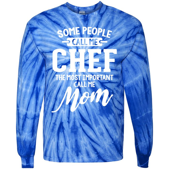 Mothers Day Design Chef Mom Gift Tie-Dye Long Sleeve Shirt