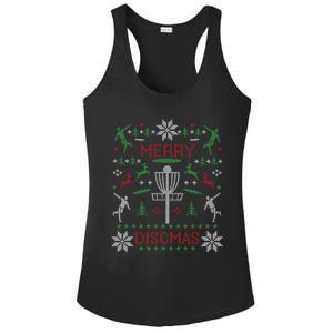 Merry Discmas Disc Golf Ugly Christmas Sweater Party Ladies PosiCharge Competitor Racerback Tank