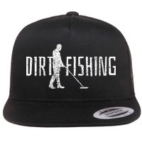 Metal Detecting Detector Detection Fishing Dirt Flat Bill Trucker Hat