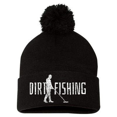 Metal Detecting Detector Detection Fishing Dirt Pom Pom 12in Knit Beanie