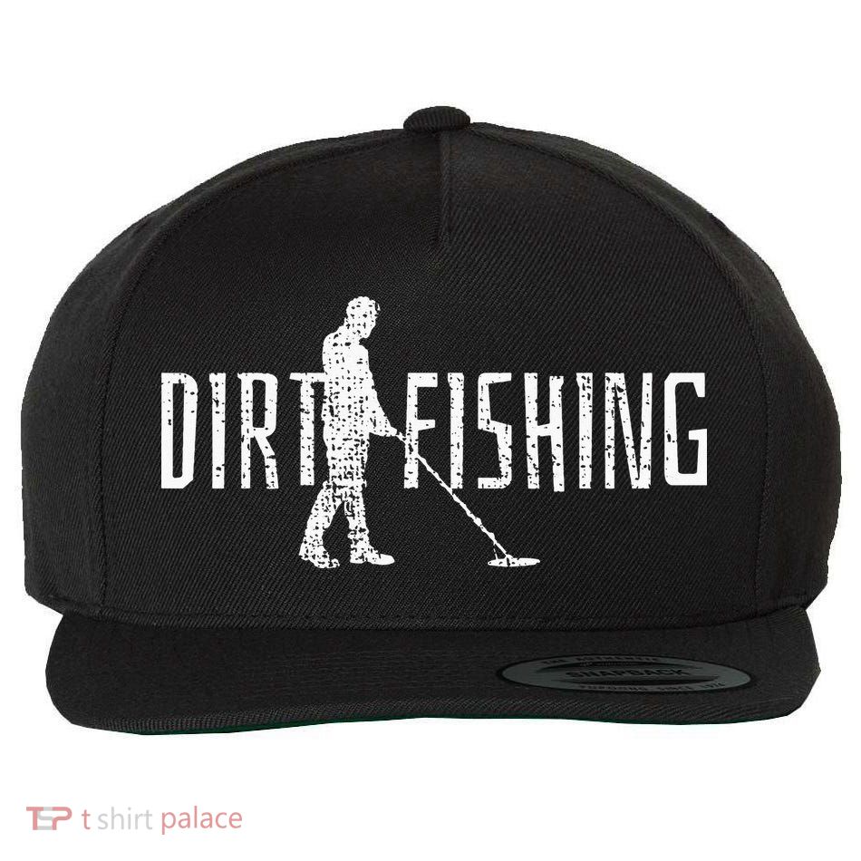 Metal Detecting Detector Detection Fishing Dirt Wool Snapback Cap