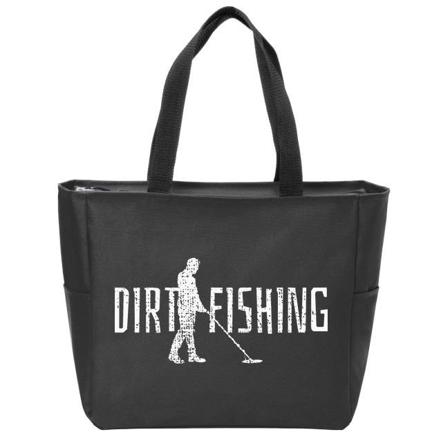 Metal Detecting Detector Detection Fishing Dirt Zip Tote Bag