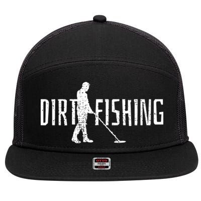 Metal Detecting Detector Detection Fishing 7 Panel Mesh Trucker Snapback Hat