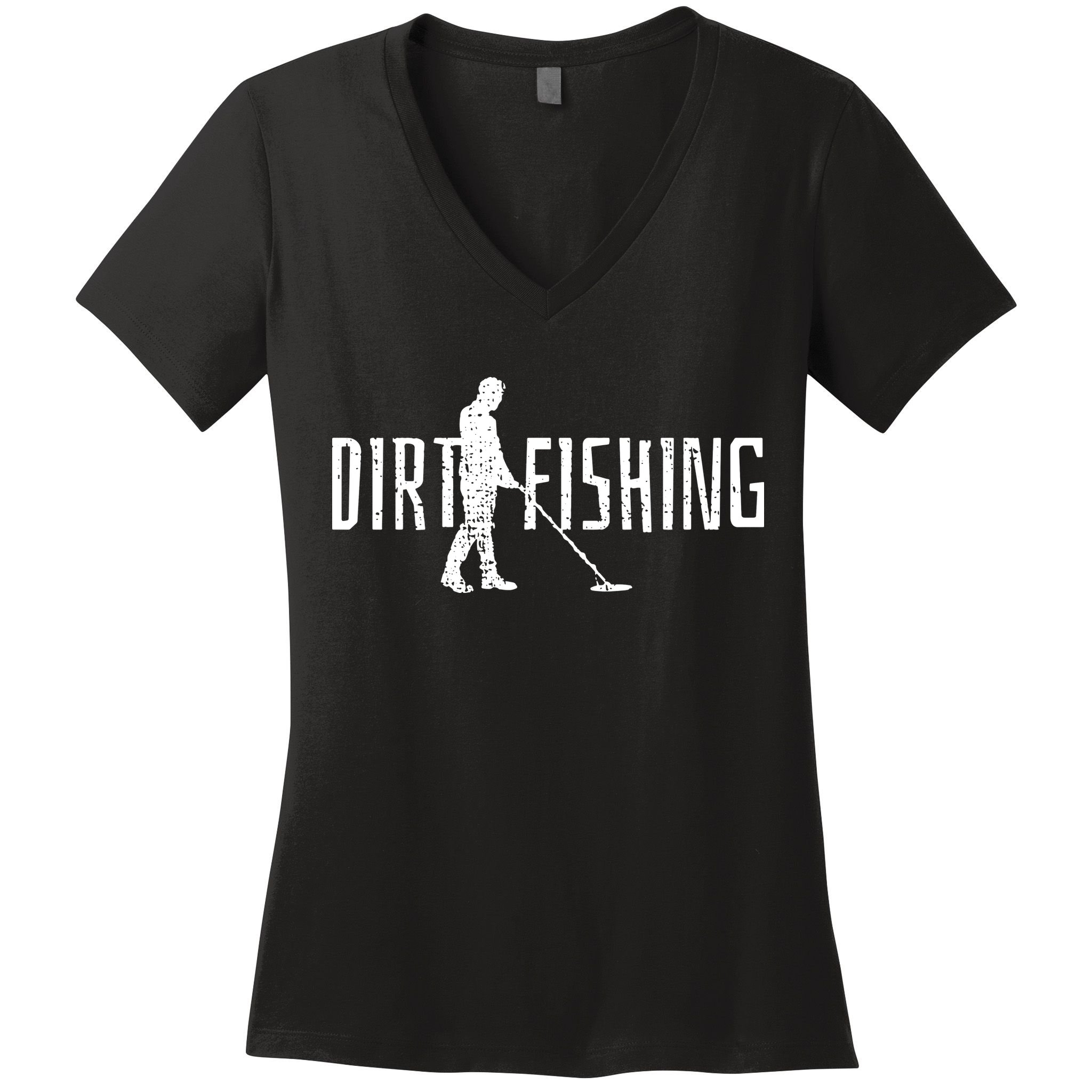 Metal Detecting Detector Detection Fishing Women's V-Neck T-Shirt