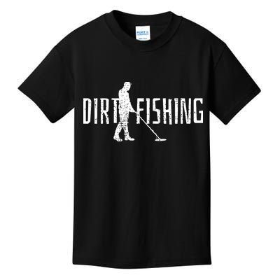 Metal Detecting Detector Detection Fishing Kids T-Shirt