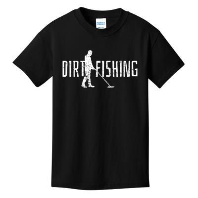 Metal Detecting Detector Detection Fishing Kids T-Shirt