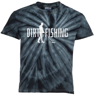 Metal Detecting Detector Detection Fishing Kids Tie-Dye T-Shirt