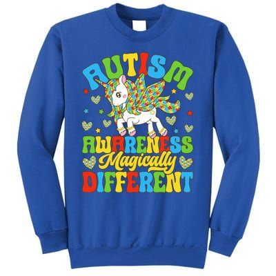 Magically Different Dabbing Unicorn Autism Awareness Puzzle Gift Sweatshirt