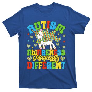 Magically Different Dabbing Unicorn Autism Awareness Puzzle Gift T-Shirt