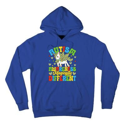 Magically Different Dabbing Unicorn Autism Awareness Puzzle Gift Tall Hoodie