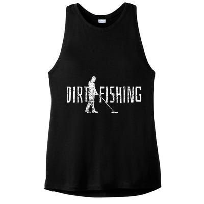 Metal Detecting Detector Detection Fishing Ladies PosiCharge Tri-Blend Wicking Tank