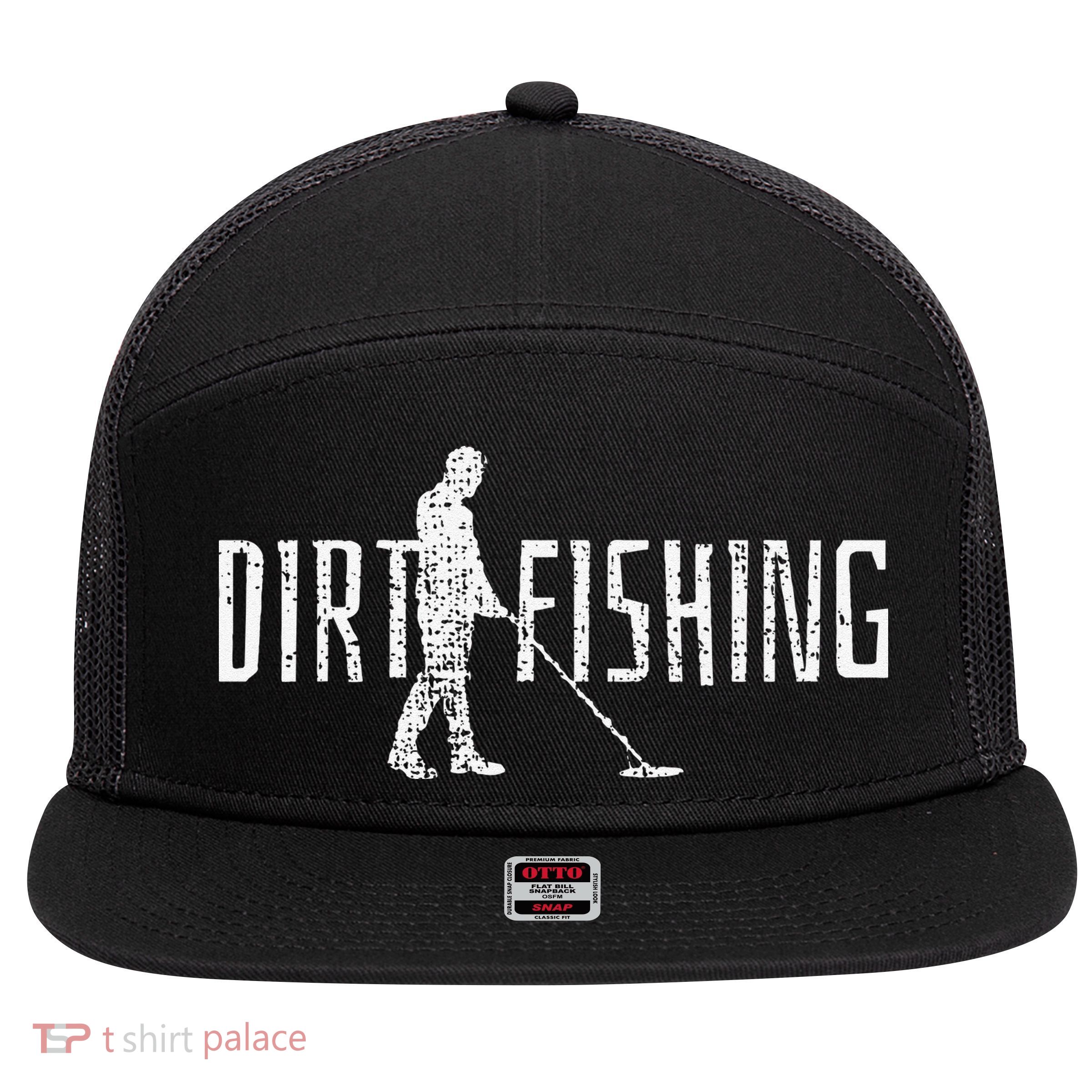 Metal Detecting Detector Detection Fishing 7 Panel Mesh Trucker Snapback Hat