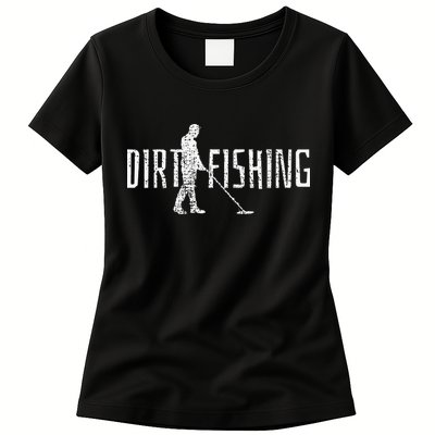 Metal Detecting Detector Detection Fishing Womens T-Shirt