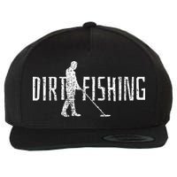 Metal Detecting Detector Detection Fishing Wool Snapback Cap