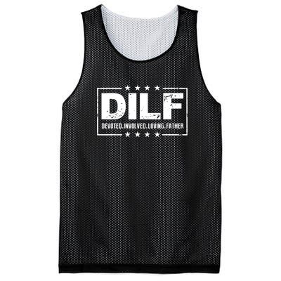 Mens DILF Devoted Involved Loving Father Dad Papa Mesh Reversible Basketball Jersey Tank