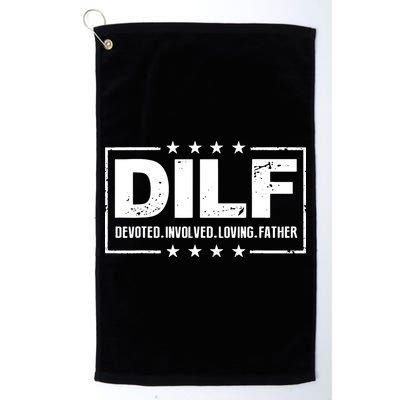 Mens DILF Devoted Involved Loving Father Dad Papa Golf Towel