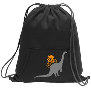 Mtb Dinosaur Dino Bike Mountain Bicycle Sport Sweatshirt Cinch Pack Bag