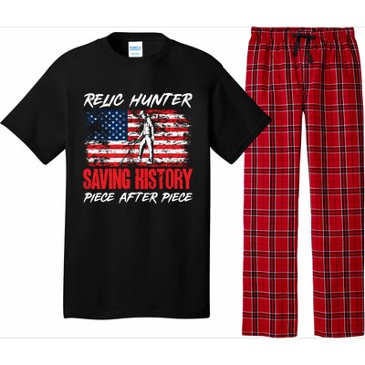 Metal Detecting Detector Relic Hunter American Flag Gift Pajama Set