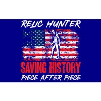 Metal Detecting Detector Relic Hunter American Flag Gift Bumper Sticker