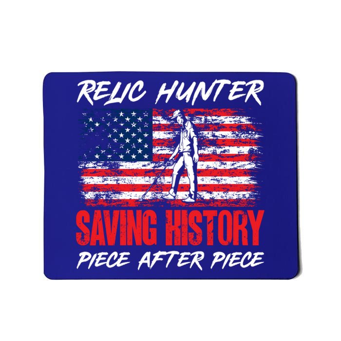 Metal Detecting Detector Relic Hunter American Flag Gift Mousepad