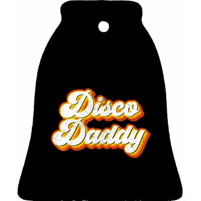 Mens Disco Daddy Retro Matching 60's 70s Party Costume Dad Ceramic Bell Ornament