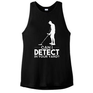 Metal Detecting Design Can I Detect In Your Yard Ladies PosiCharge Tri-Blend Wicking Tank