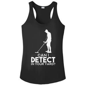 Metal Detecting Design Can I Detect In Your Yard Ladies PosiCharge Competitor Racerback Tank