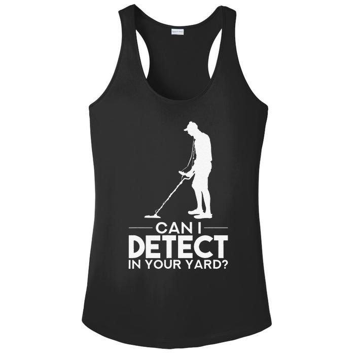 Metal Detecting Design Can I Detect In Your Yard Ladies PosiCharge Competitor Racerback Tank