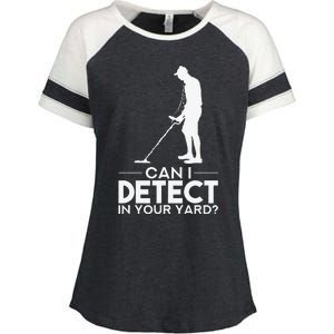 Metal Detecting Design Can I Detect In Your Yard Enza Ladies Jersey Colorblock Tee