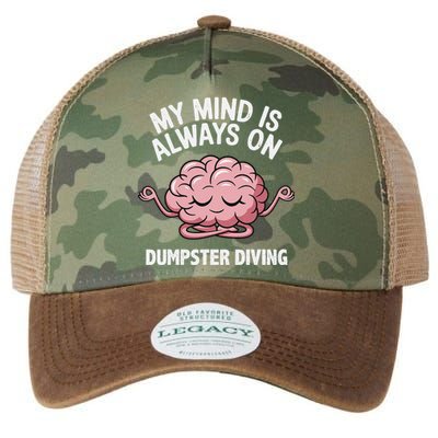 Mindful Dumpster Diving Zen Recycling Humor Eco Friendly Legacy Tie Dye Trucker Hat