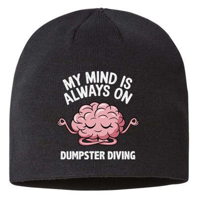 Mindful Dumpster Diving Zen Recycling Humor Eco Friendly Sustainable Beanie