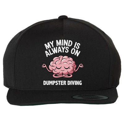 Mindful Dumpster Diving Zen Recycling Humor Eco Friendly Wool Snapback Cap