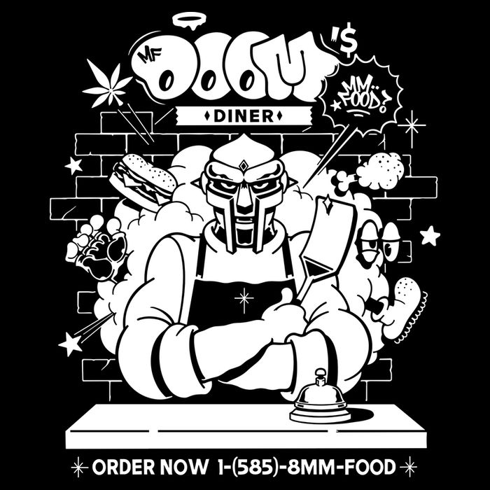 Mf Doom Diner Chef Doom Flat Bill Trucker Hat