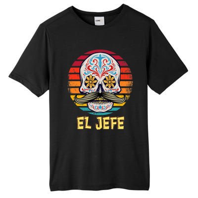 Mexican Dia De Los Muertos Day Of Dead El Jefe Tall Fusion ChromaSoft Performance T-Shirt