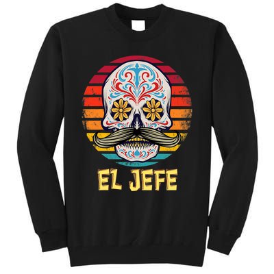 Mexican Dia De Los Muertos Day Of Dead El Jefe Tall Sweatshirt