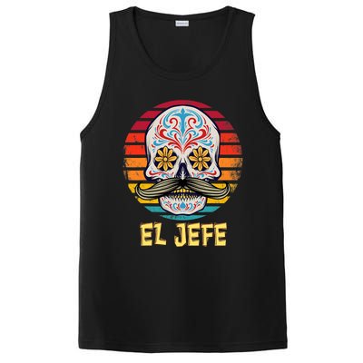 Mexican Dia De Los Muertos Day Of Dead El Jefe PosiCharge Competitor Tank