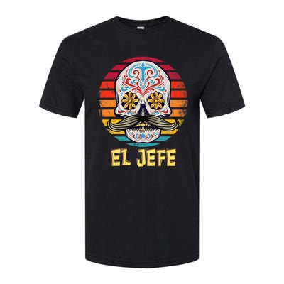 Mexican Dia De Los Muertos Day Of Dead El Jefe Softstyle CVC T-Shirt