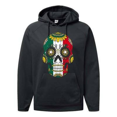 Mexican Dia De Los Muertos Day Costume Sugar Skull Flowers Performance Fleece Hoodie