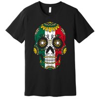 Mexican Dia De Los Muertos Day Costume Sugar Skull Flowers Premium T-Shirt