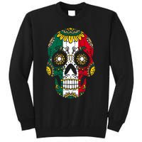 Mexican Dia De Los Muertos Day Costume Sugar Skull Flowers Tall Sweatshirt