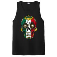 Mexican Dia De Los Muertos Day Costume Sugar Skull Flowers PosiCharge Competitor Tank