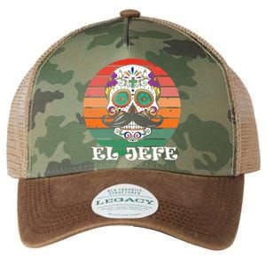 Mexican Dia De Los Muertos Day Of The Dead El Jefe Legacy Tie Dye Trucker Hat