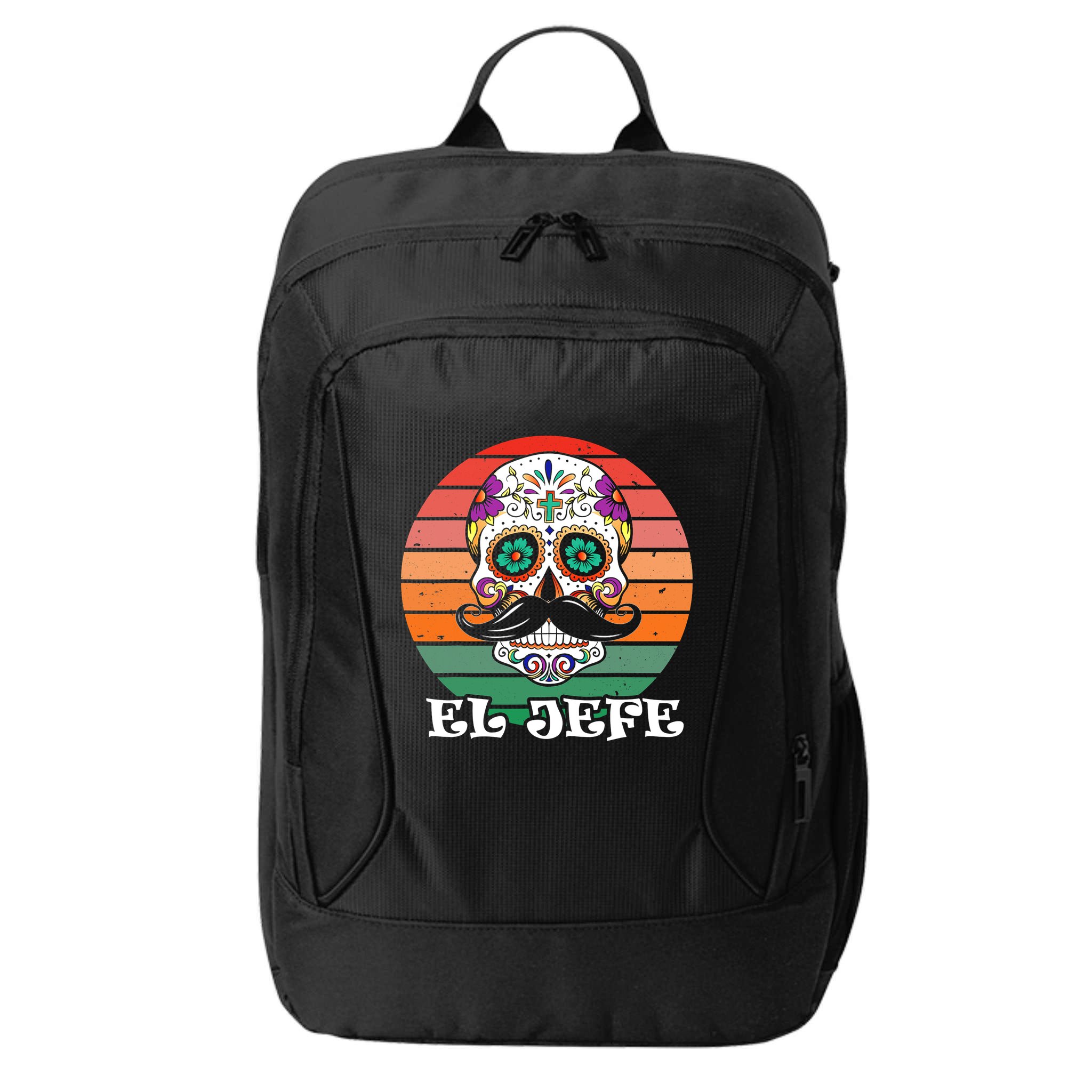Mexican Dia De Los Muertos Day Of The Dead El Jefe City Backpack
